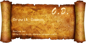 Oravik Damos névjegykártya
